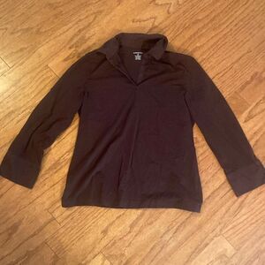 Lands’ End size medium women’s shirt, stretchy, 92% cotton, 8% spandex